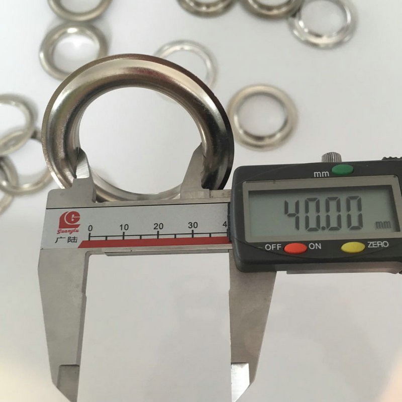 Wholesale stainless steel material 40mm Metal eyelet grommet for curtain fabric
