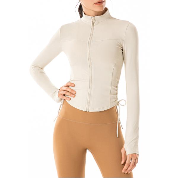 Drawstring Tops Zipper Horse Riding Jacket Soft Women Show Equestrian Clothing