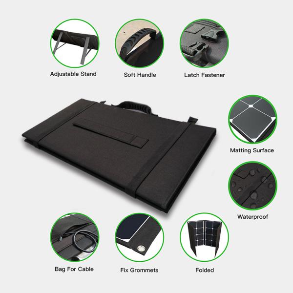 Fold Up Solar Panels For Camping Charged 100W With The Power Of The Sun