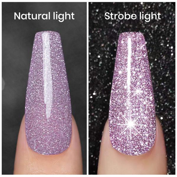 Private Label Reflective Disco Gel Glitter Flash Sparkle UV Gel Nail Polish Diamond Gel