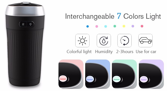 Customized LED Light Portable USB Essential Oil Car Diffuser