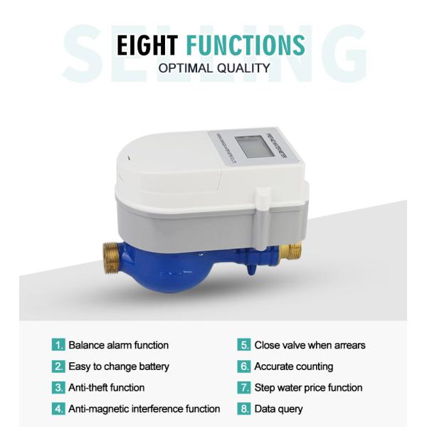 DN20 Radio Frequency Electronic Ic Card Prepaid Water Meter Ic Digital