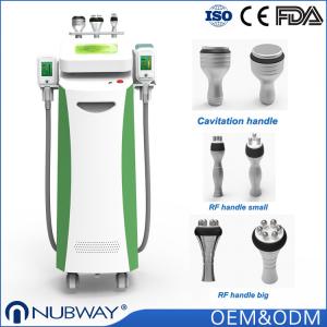 China CE / FDA approved nubway 5 handles cryo weight loss cavitation rf cryolipolysys cool fat freeze slimming machine on sale