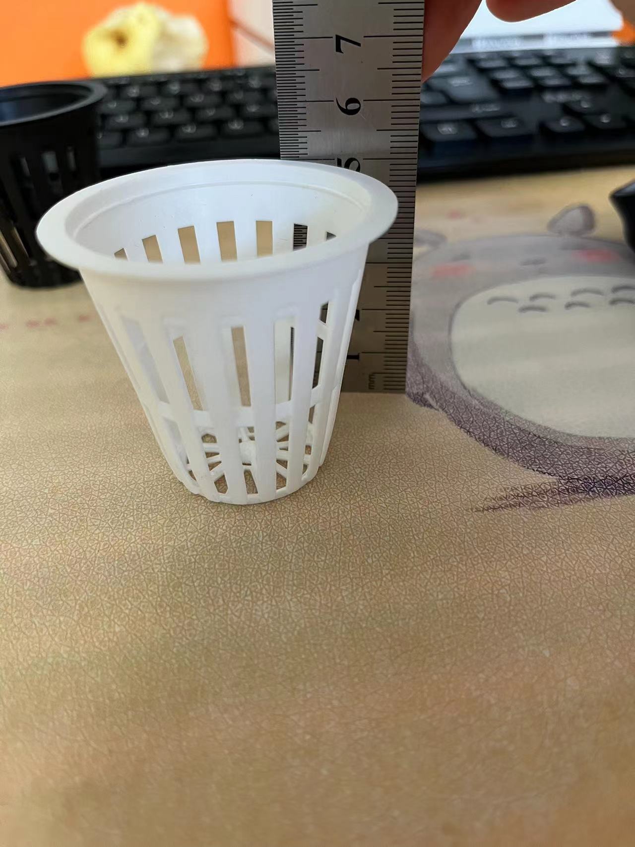 Clear 2 Inch Hydroponic System Plastic Mesh Basket Nursery Net Pot For NFT Plant Grow