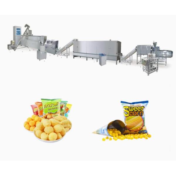 AutoCAD layout Corn Puff Snack Extruder Machine / Grain Puffing Machine 30x5x3m