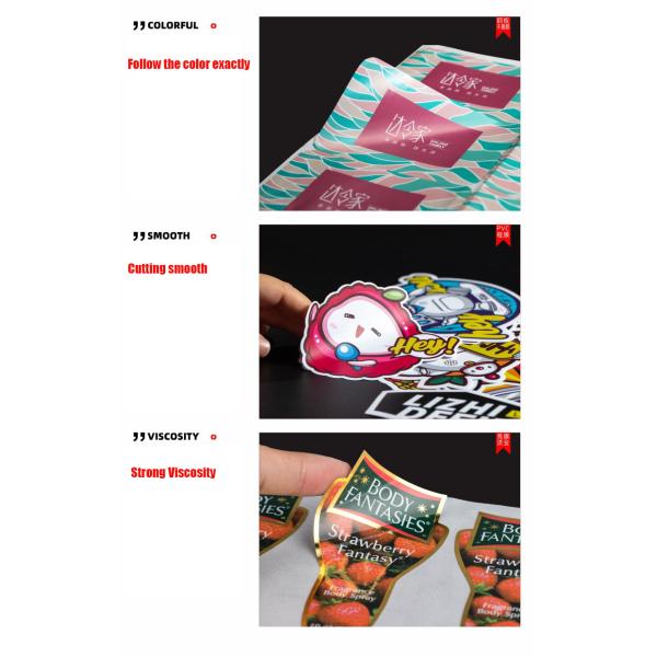 Custom Printing Self Adhesive Vinyl Cosmetic Bottle Roll Sheet Packaging Product Labels Sticker Cosmetic Tube Jars Labels