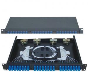 Quality 19’’Standard Structure SC24 Rack-Mounted  Fiber Optic Patch Panel  Terminal Box wholesale