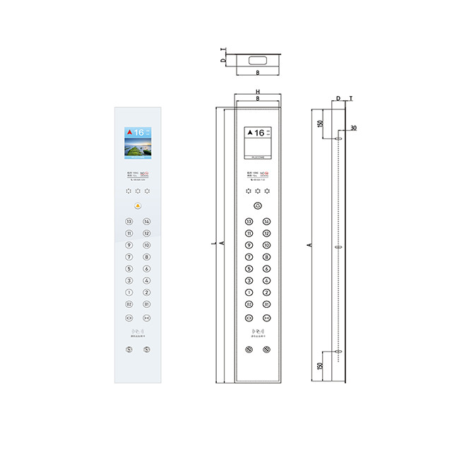 TFT Display Elevator Cop Lop Hop Outbound Call Operation Panel Cop For Lift