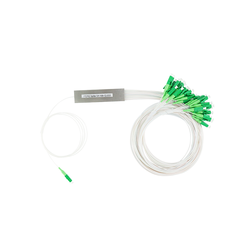 0.9mm Steel Tube Fiber Optic Splitter 1x32 With LC APC Connector