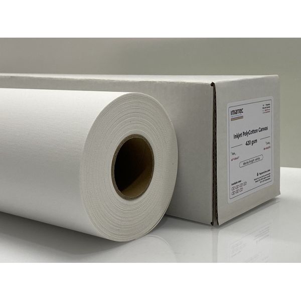 360gsm Matte Surface Poly Cotton Inkjet Canvas Roll for Pigment Latex Dye Inks Digital Printing