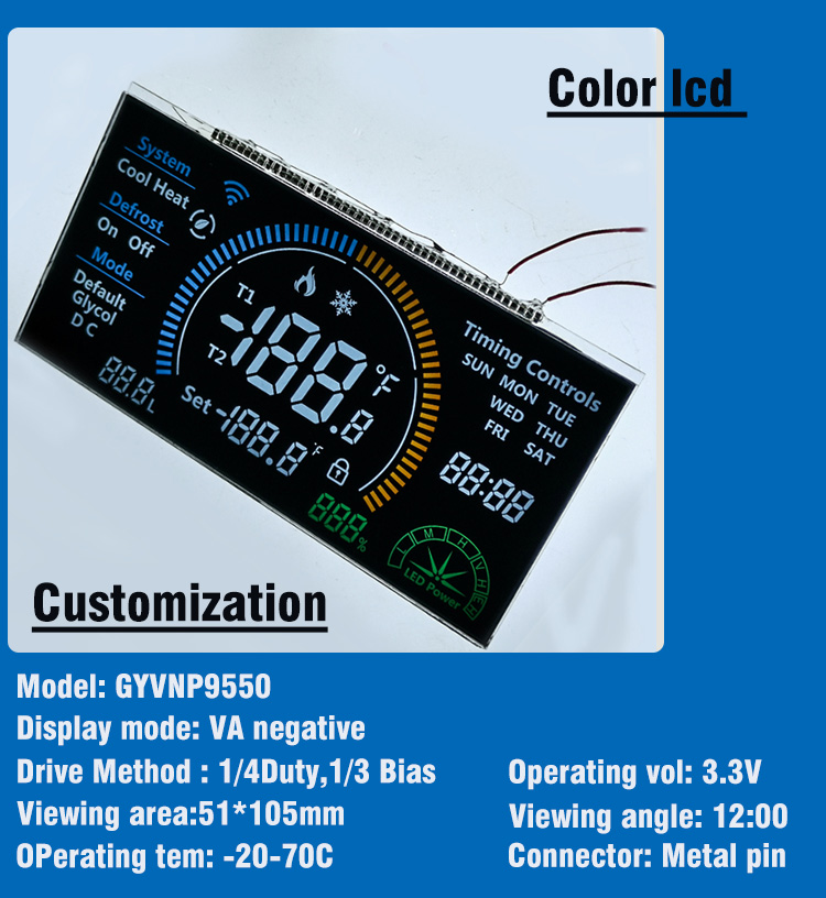 Driver IC HT1621 14Segment 16Segment 7 Segment Lcd Display Liquid Crystal Display Custom Black Va Tn Stn Lcm Monochrome
