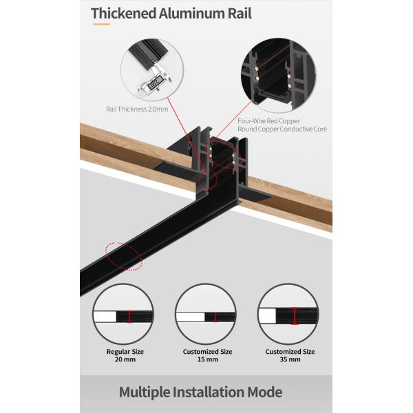 Dimmable LED Magnetic Track Light EMC LVD Certificated