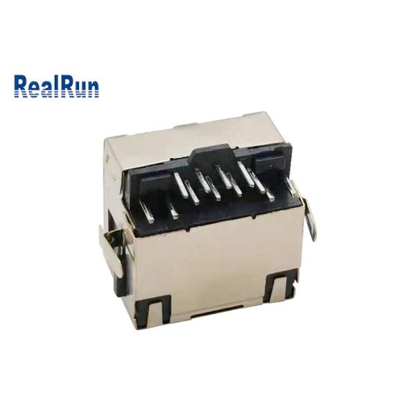 LCP UL94V-0 Phosphor Bronze RJ45 Connector Jack 500VAC With Shield