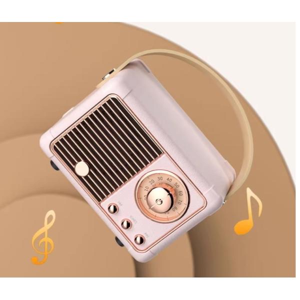Classic Retro Style Wireless Speaker Mini Portable Bluetooth Speaker With Volume Adjusting Knob