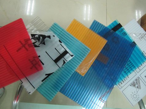 Red Hollow polycarbonate Sheet,color hollow polycarbonate sheet,cell polycarbonate sheet,pc sheeting for building cover
