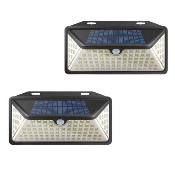 Waterproof And Heat Resistant Solar Powered LED Wall Light 550lm With 3 Lighting Modes