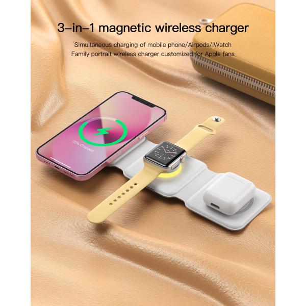 Fast Qi Magnetic Wireless Charger 15w 10w 7.5w 5w 2.5w For Phone Watch Earphone