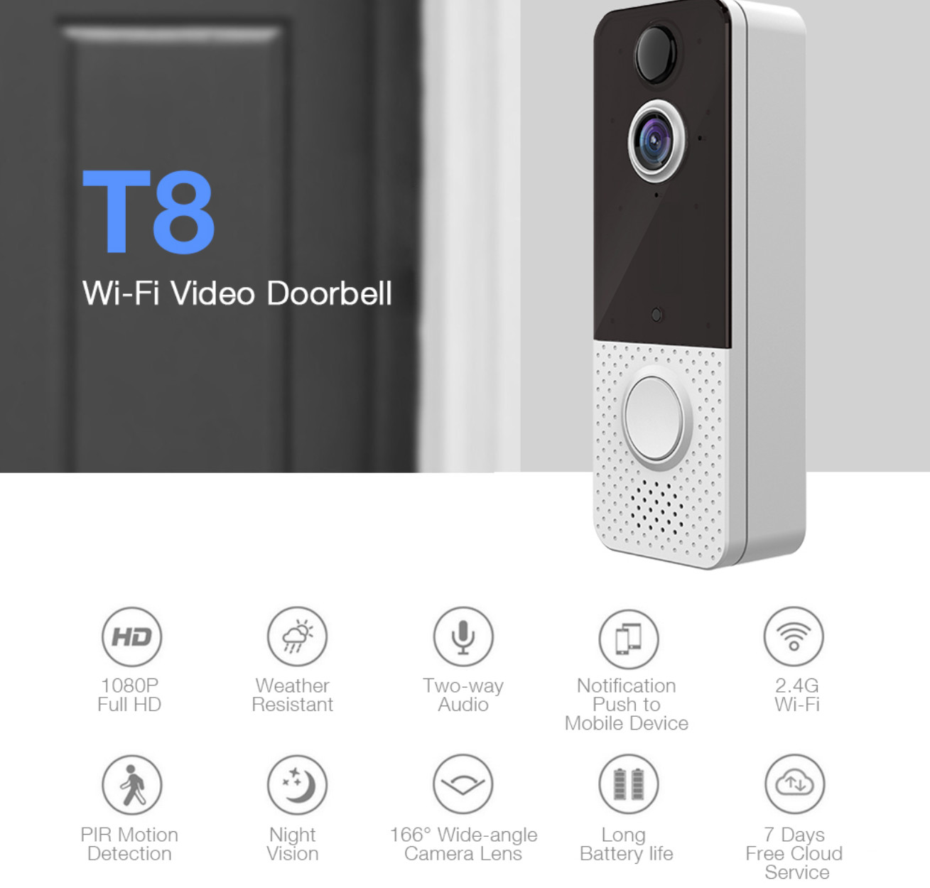 0.8Lux GC2053 CMOS Wifi Home Security Camera 2600mAH Night Vision Wifi Camera