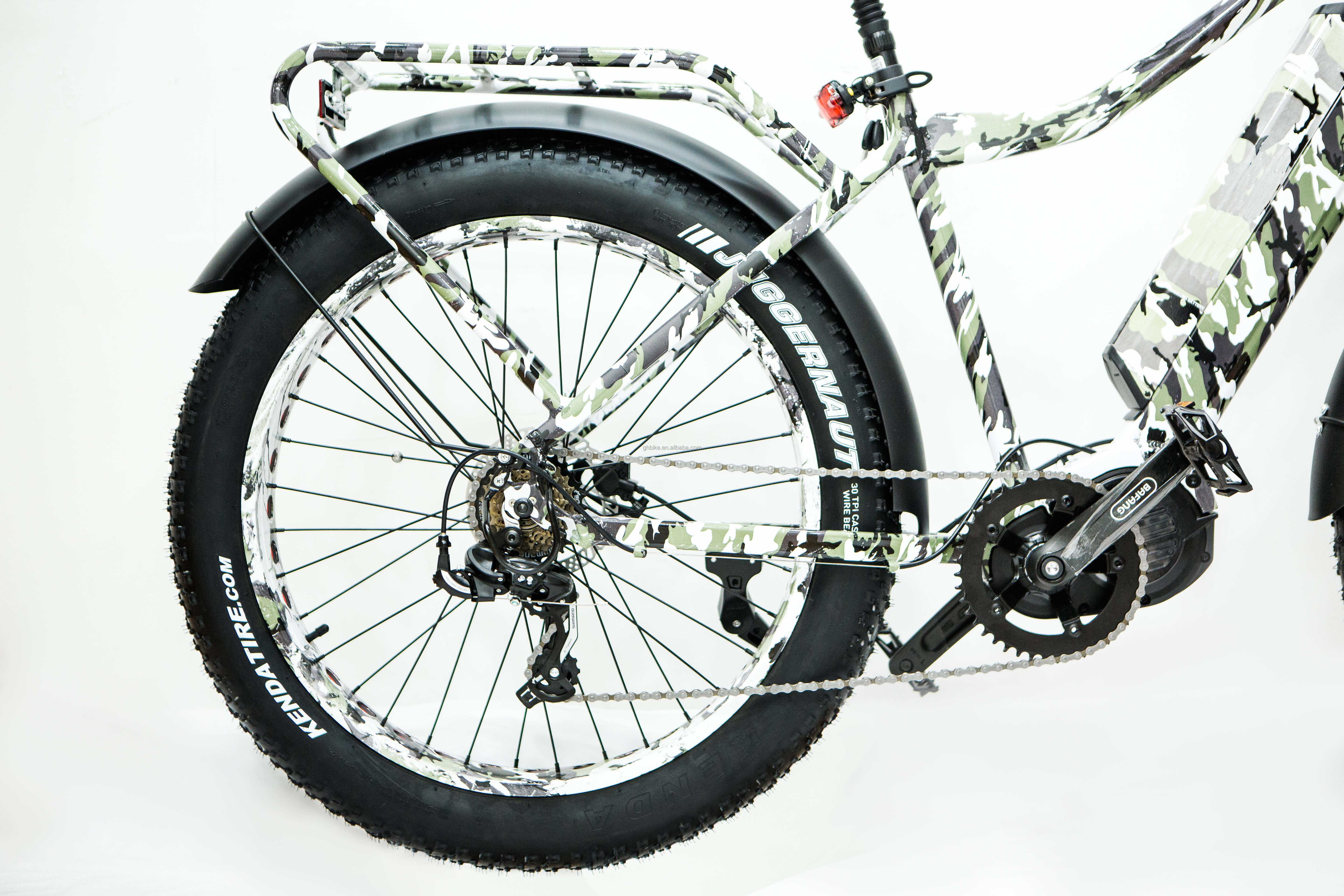 26" BaFang 1000W 48V 14AH Electric Fat Tire Middle Motor Mountain Bike for USA Market