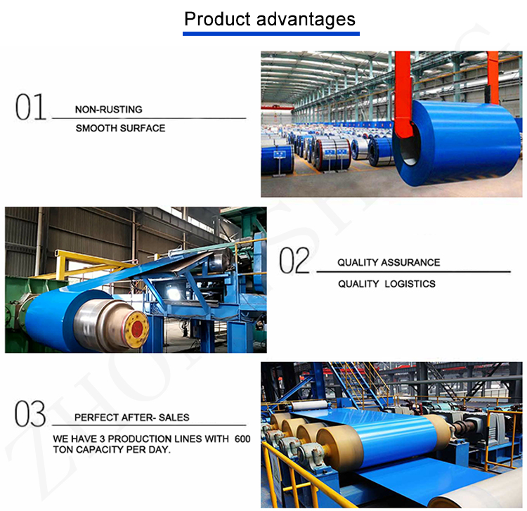 600-1250mm Width Customized PPGI Color Coated Steel Coil 0.4mm Prepainted Galvanized Steel PPGI Coil with Z30-Z40 Coating