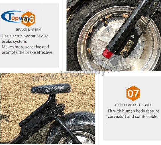 40-60km Range Per Charge and 60v Voltage citycoco e-scooter