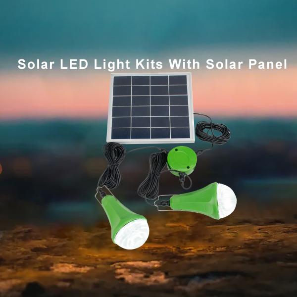 5200mah Li Battery Solar Panel Led Lighting System With Separate Panel