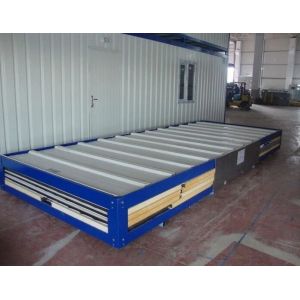 Maroon Three Stories Container House Prefabricated Environmentally Friendly