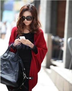 Quality women fashion cashmere blends poncho knitted cardigan winter outerwear sweater shawl cape wholesale