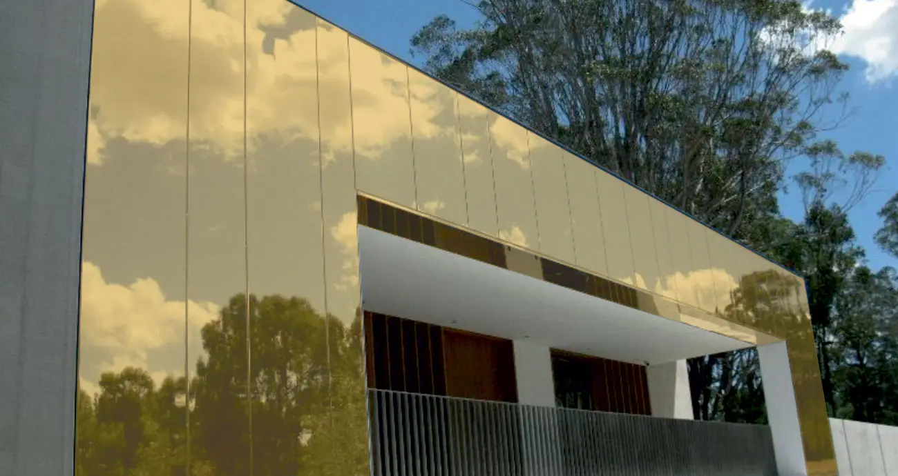 Max 6000mm Gold Mirror Aluminum Composite Panel Aluminium Composite Material Acm