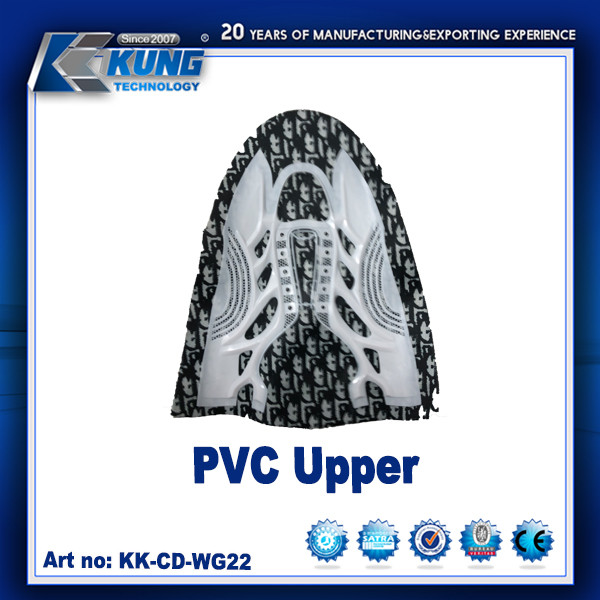 Customized Color PVC Shoes Upper / Oem Pvc Mesh Injection Sports Shoes Upper