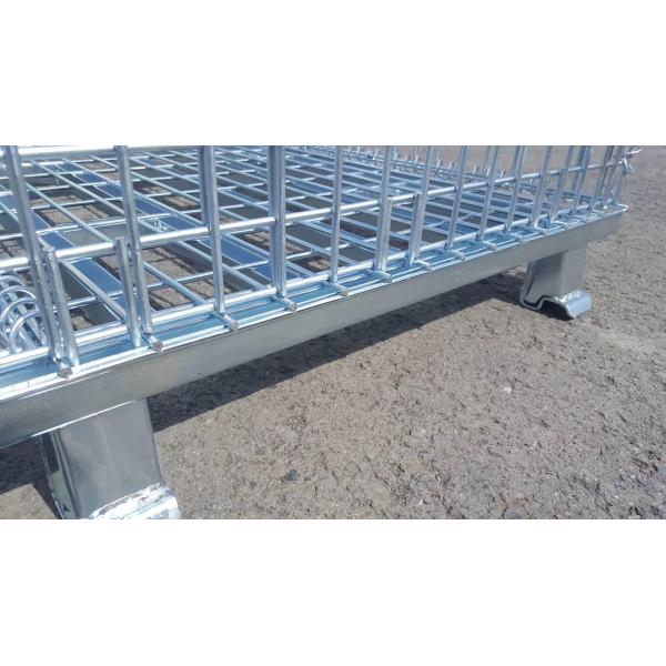 Semi Open Door Design Warehouse Wire Mesh Cages 800x500x500mm Steel Wire Container