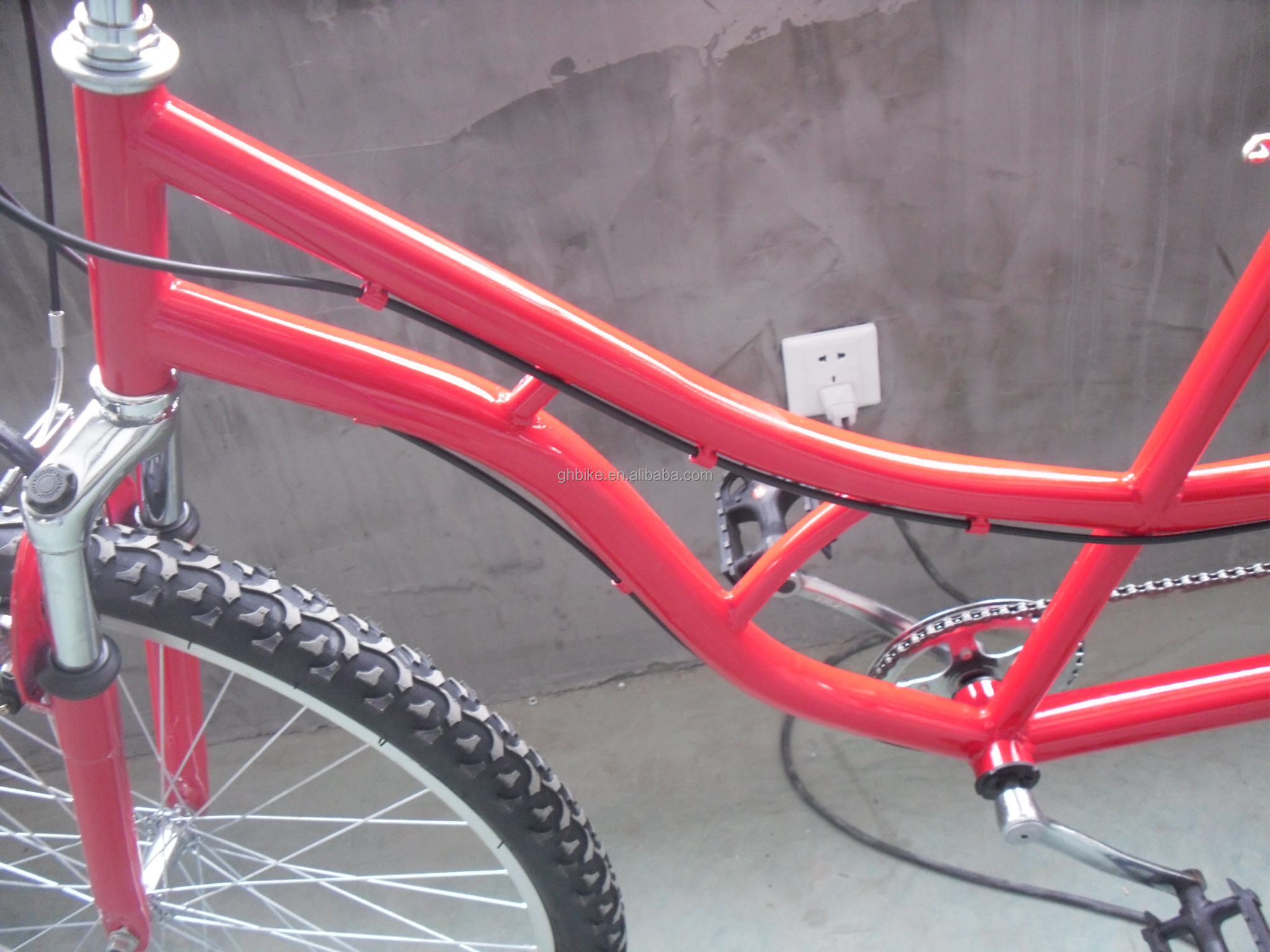 24inch Shimano 7 speeds OEM CE Steel tandem two people Bicycle with Fork Suspension