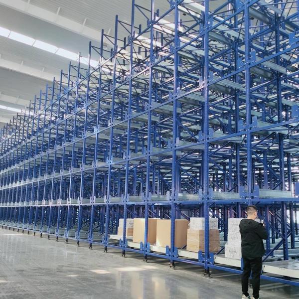 Customized shuttle racking system in warehouse setting