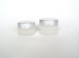 China Custom White Empty Glass Cream Jars and Bottle 20G 50G with WT Cap on sale