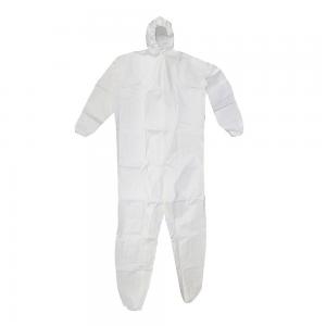Quality Work Protection Disposable Protective Coverall , Disposable Hooded Coverall wholesale