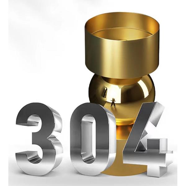 Cylindrical Bathroom Freestanding Basin Modern Style Brushed Gold Color