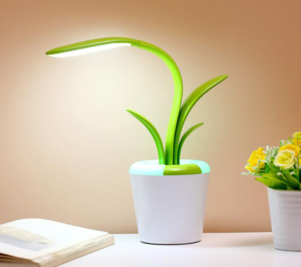 USB Rechargeable LED Desk Eye-protecting Kaffir Lily Reading Lamp For Children