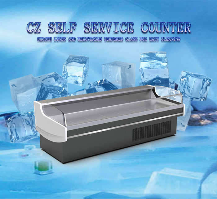 280L Meat Display Freezer 0 - 5 ℃ Electric Food Cooler Showcase Refrigerator