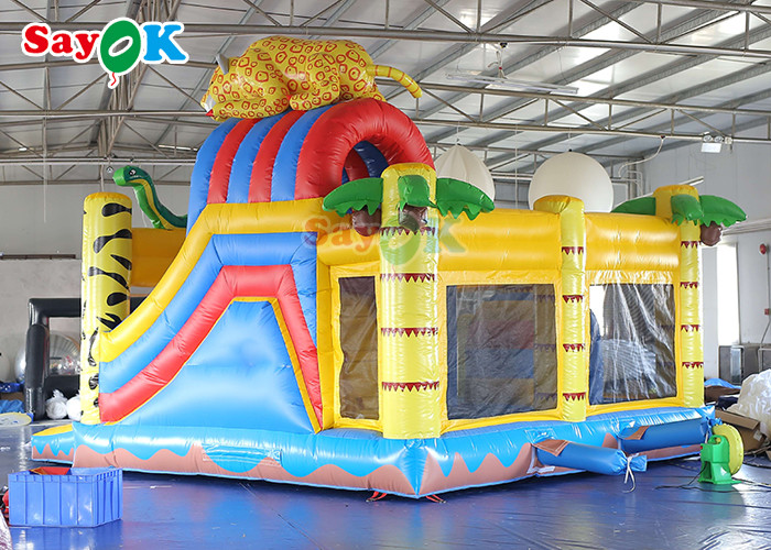 Kids Playground Zoo Forest Animal Inflatable Jumping Slide Bounce Castle Bouncy House
