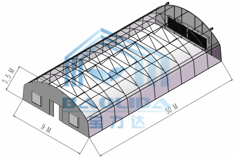 USA Market Single Tunnel Automated Greenhouse Blackout Systems For Herb Growing