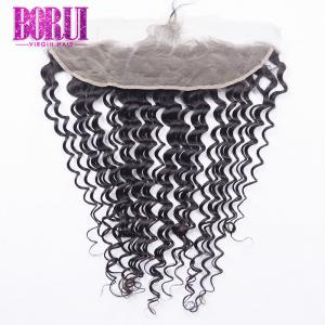 Quality Kinky Curly Peruvian Human Hair Lace Frontal 13x4 With Baby Hair Fashion wholesale