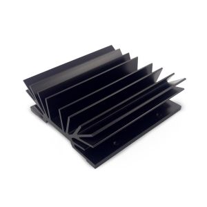 China Anodized Black Aluminum Extruded Heat Sink High Precision Durable on sale
