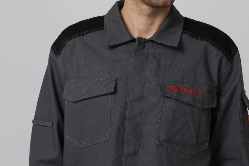 OEM 350gsm Twill FR Flame Retardant Workwear With Flap Press Studs