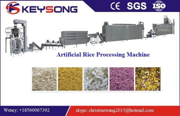 Cheap Puffed Artificial Rice Making Machine Double Screw Extruder Steady Performance for sale