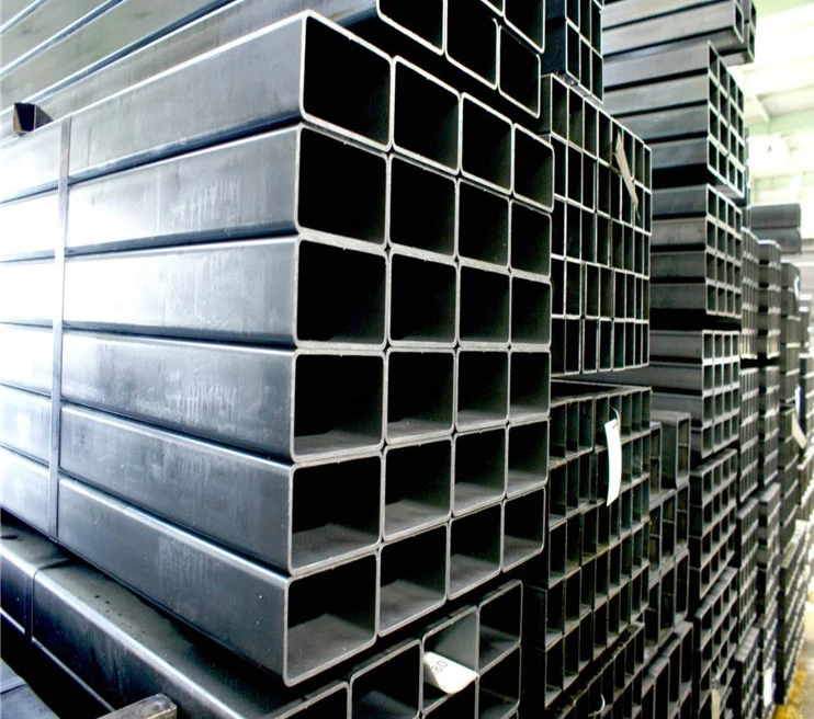 Q235 Black Powder Coated Square Tubing Astm 12ft Seamless Rectangular Steel Tube