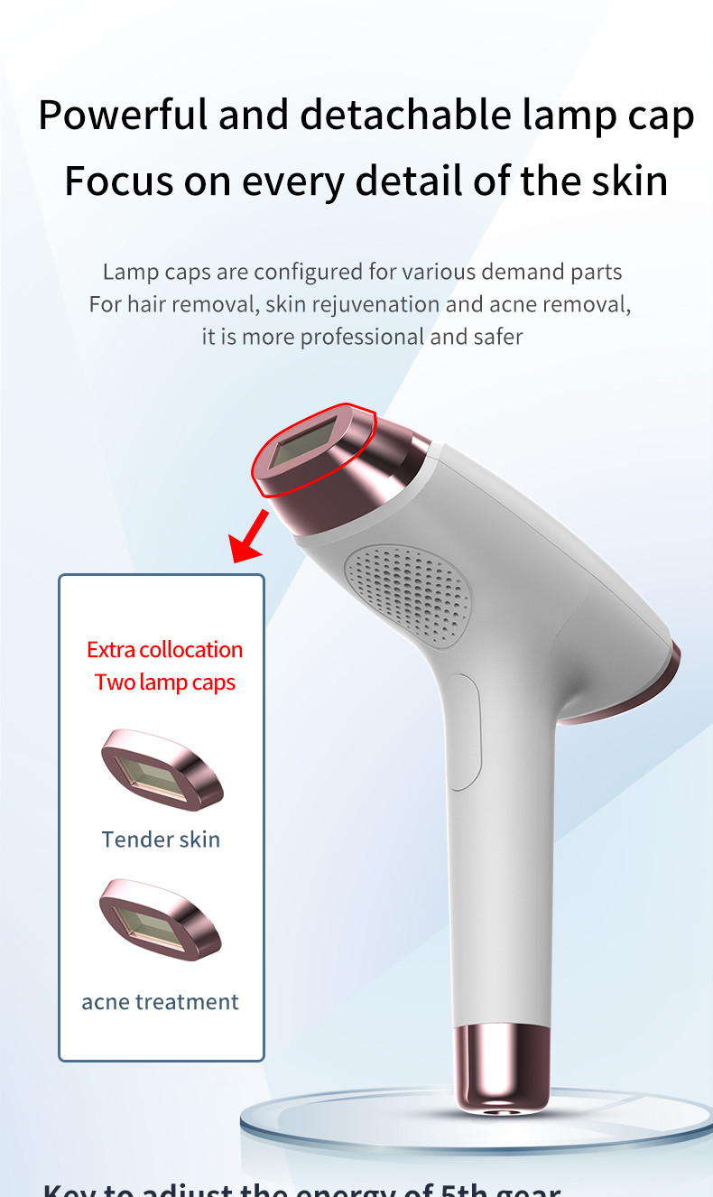 2023 Amazon Hot Selling Ipl Hair Removal Unlimited Shot Ice Cool Ipl Laser Hair Epilator