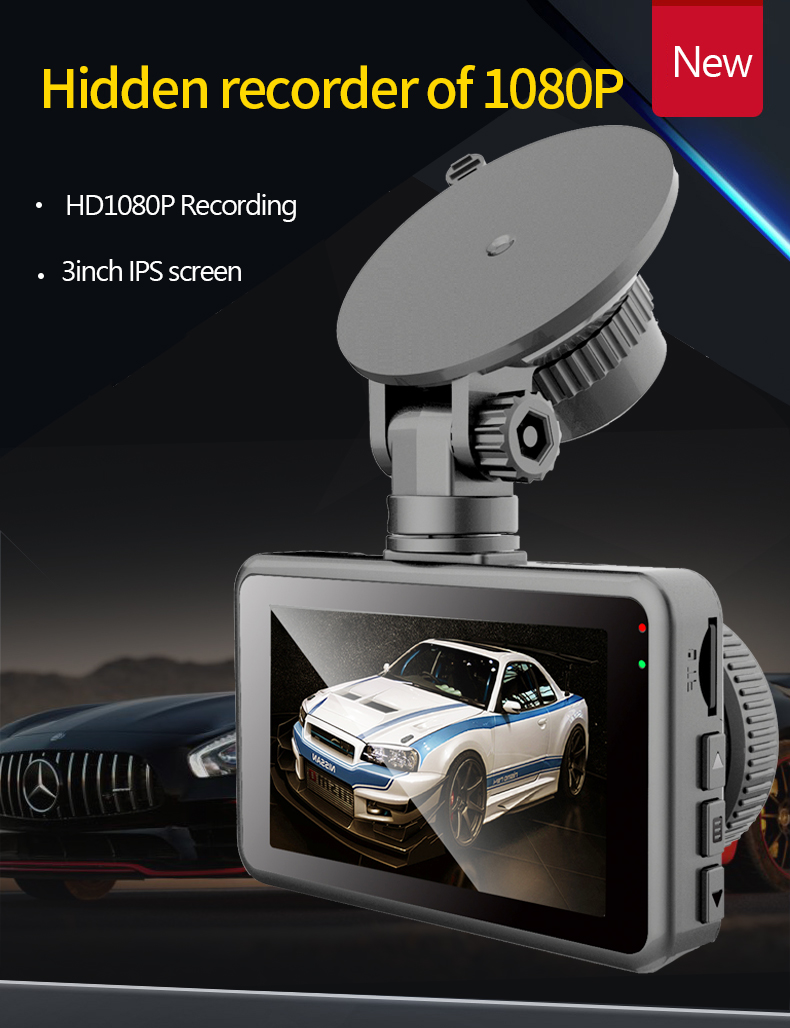 3 Inch RoHS FCC WiFi Dash Cam Car DVR Driving Recorder 24h Parking