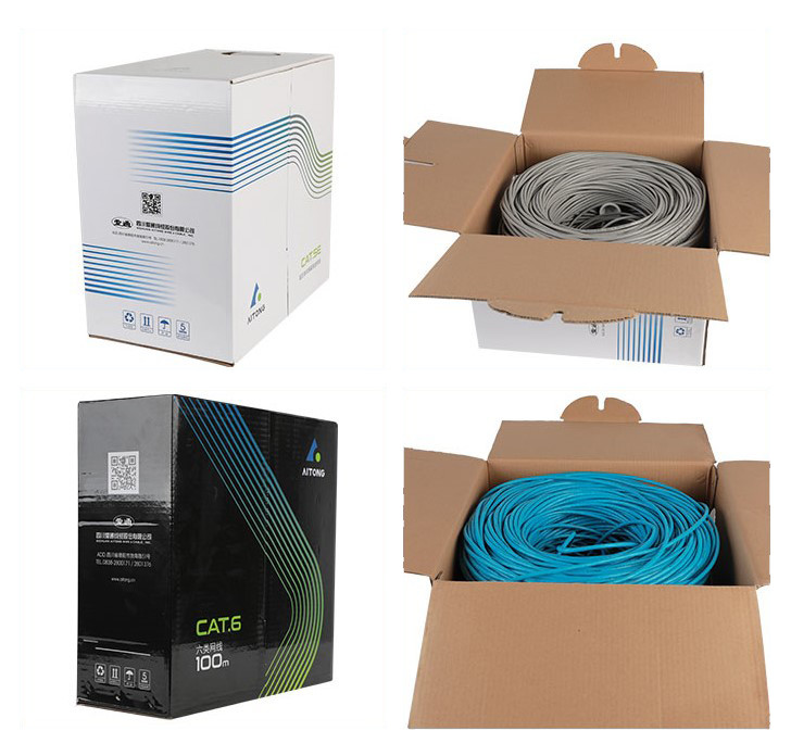 Cat6 Indoor UTP Ethernet Cable 23awg 99.9% Oxygeen Free Copper HDPE