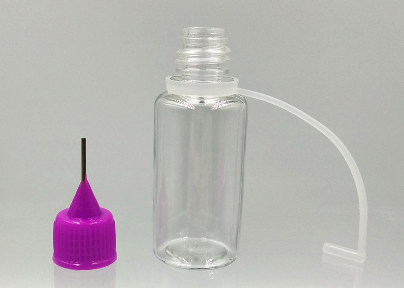PET Soft Smoke Oil Bottle Steel Needle Plastic Eye Dropper Bottles