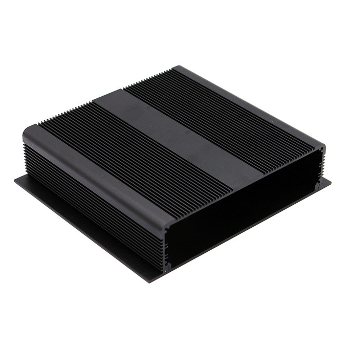 ISO9001 Extruded CNC Aluminum Enclosure Profile Anodizing Grey Blast Sand